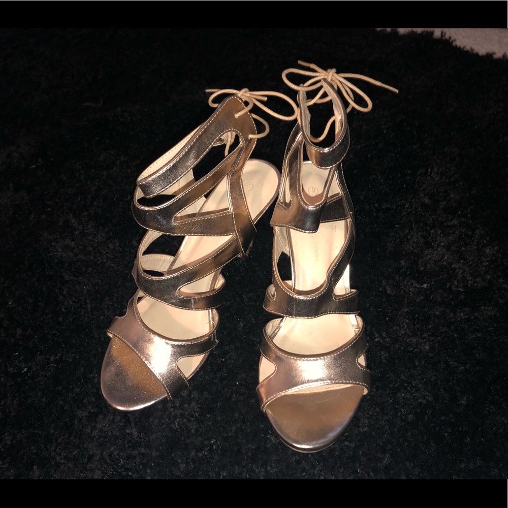 gold forever 21 heels
